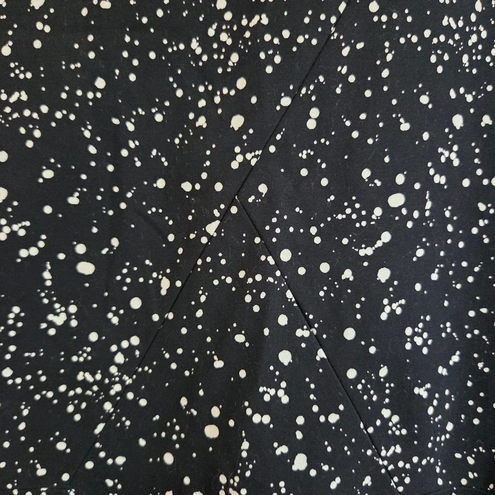 Kate Spade‎ Black White Speckled Print Sheath Dress Back Zip Women Size 10